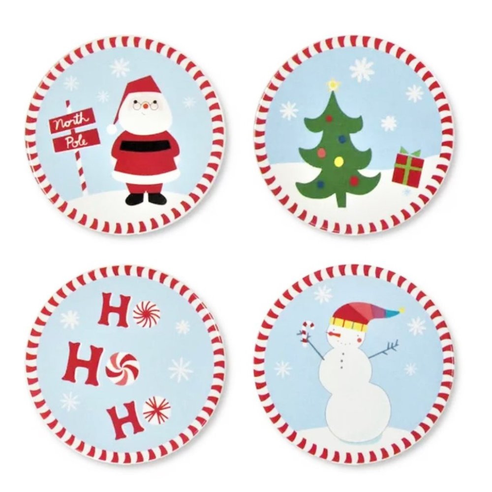 NIB St. Nicholas Square "Oh What Fun!" Coaster Set